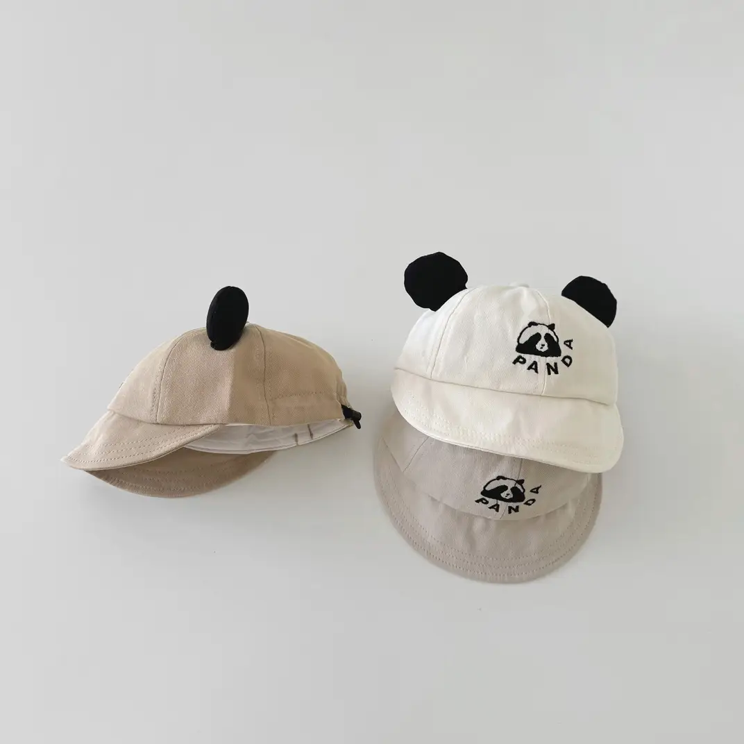 Baby Bear Ears Sunscreen Cap Beige 2025 - Image 4