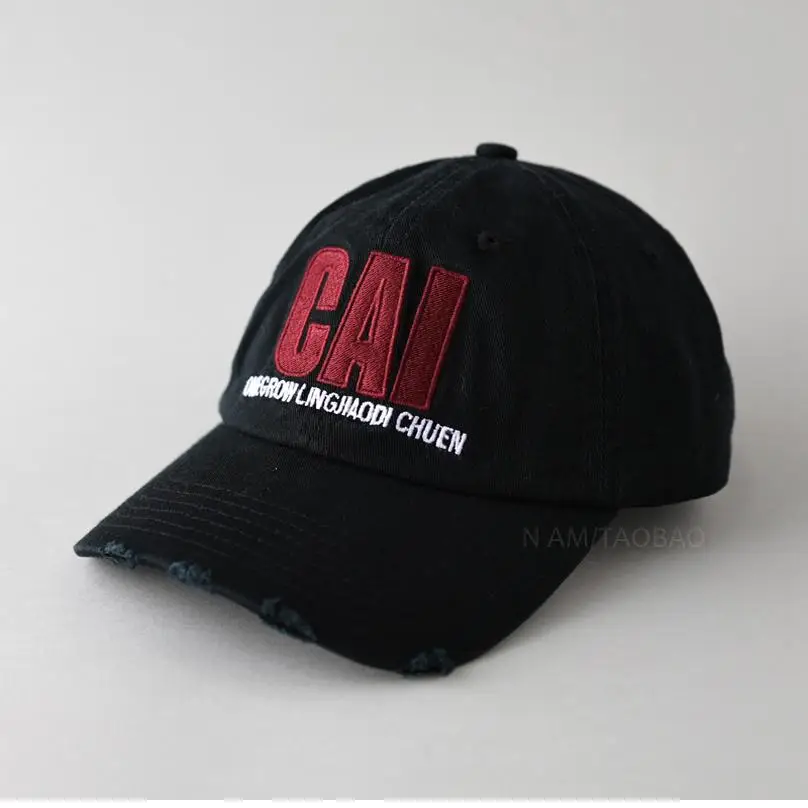 Men Grey CAI Embroidered Baseball Cap - Image 10