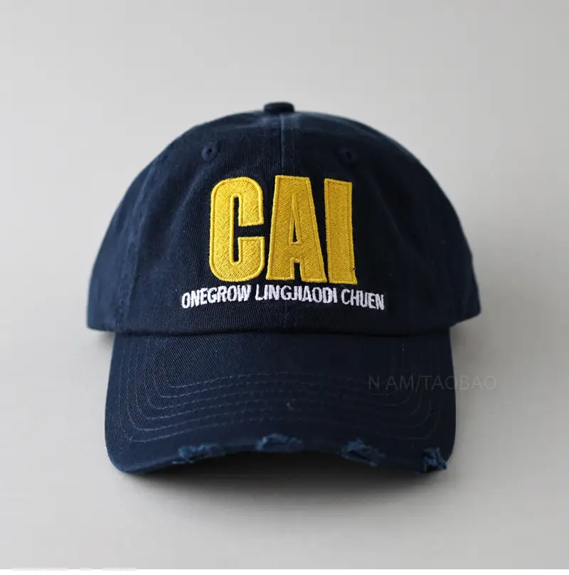 Men Grey CAI Embroidered Baseball Cap — feature 12