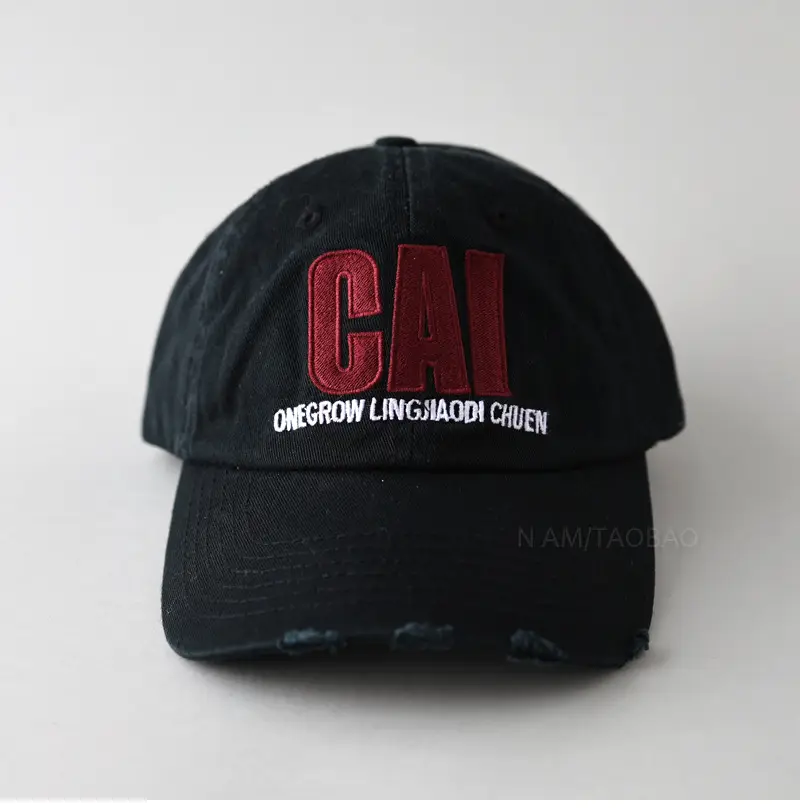 Men Grey CAI Embroidered Baseball Cap — feature 14