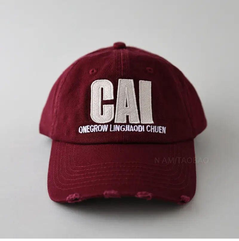 Men Grey CAI Embroidered Baseball Cap — feature 4