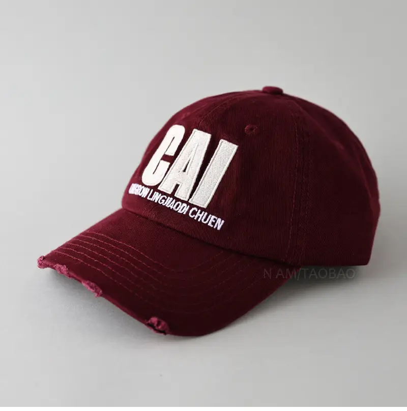 Men Grey CAI Embroidered Baseball Cap — feature 7