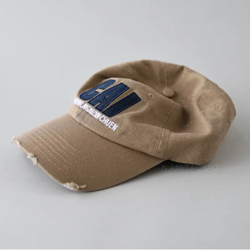 Men Grey CAI Embroidered Baseball Cap — feature 8