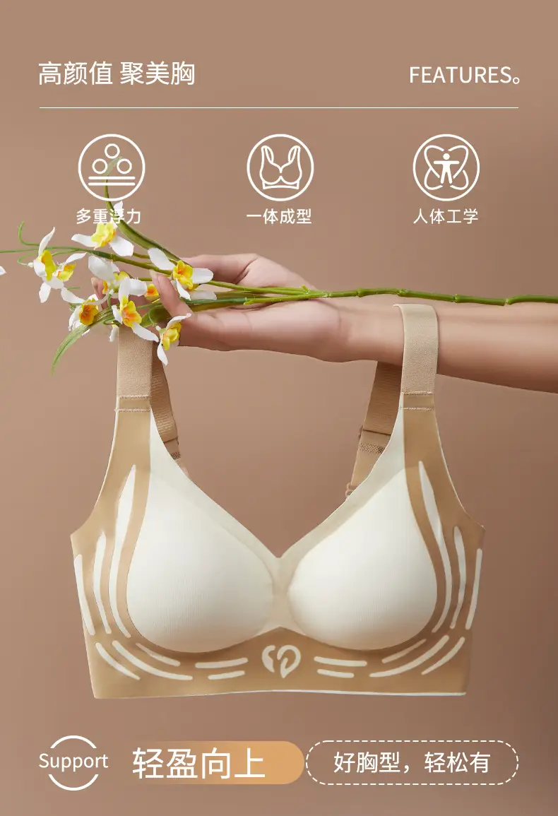 Cross-border Plus Size Soft Support Vest-style Bra — feature 4