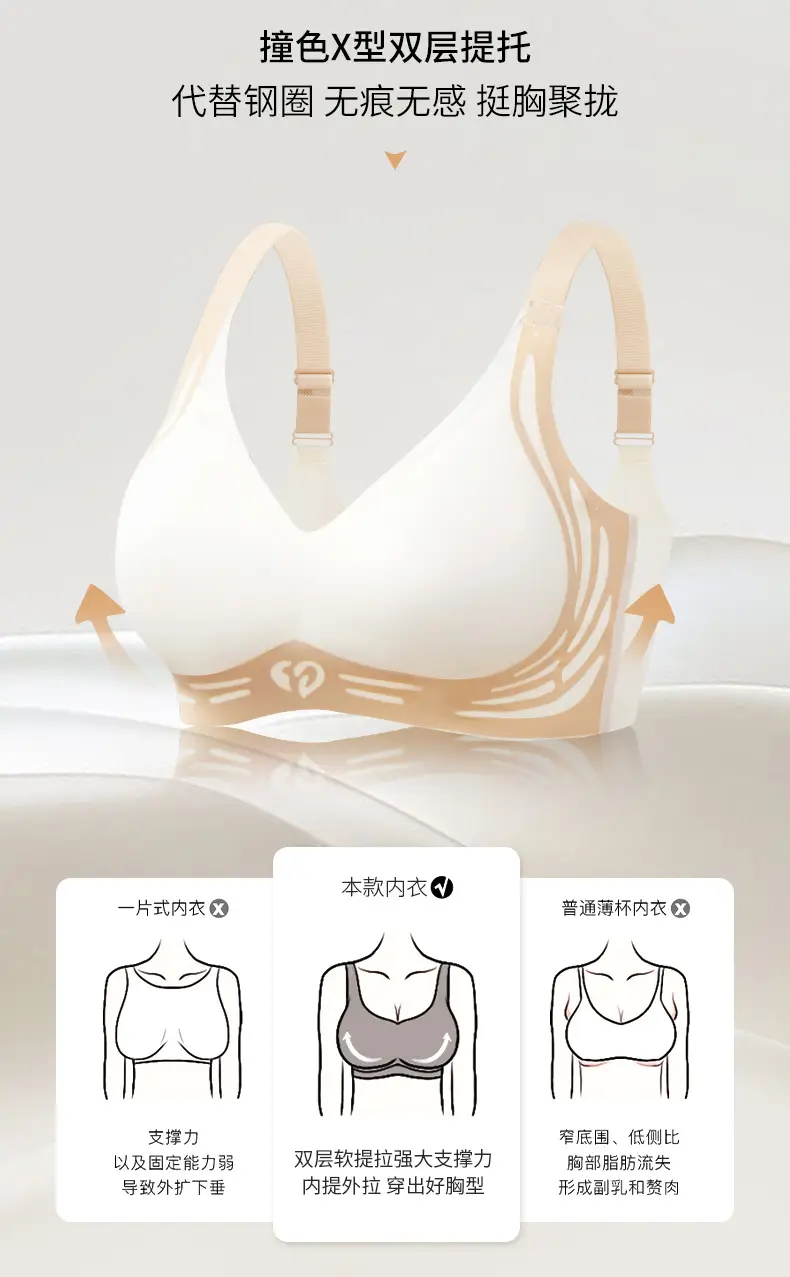 Cross-border Plus Size Soft Support Vest-style Bra — feature 7