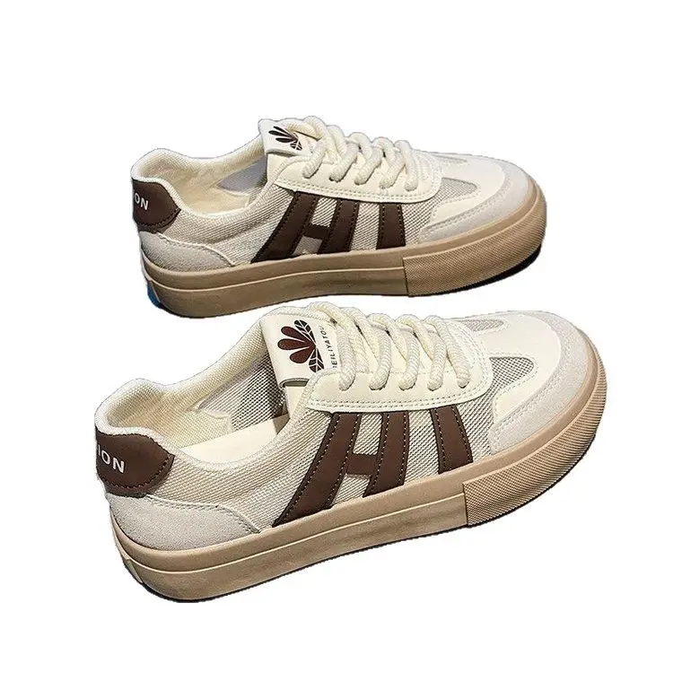 Women's Mesh Sneakers White Brown 2025 Spring - Image 7