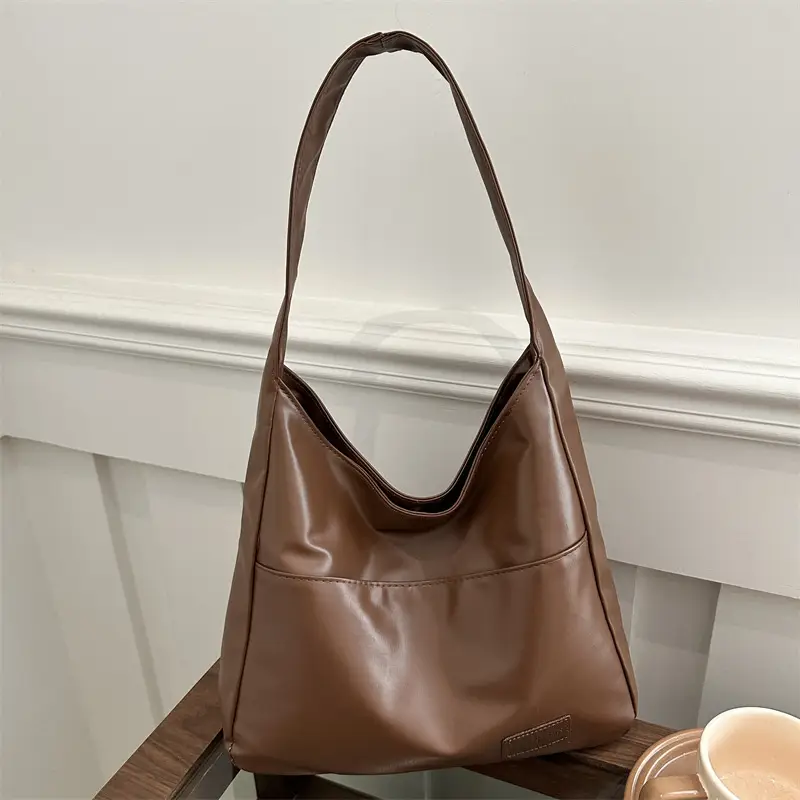 Brown Korean Style Shoulder Bag Large Capacity - Image 7