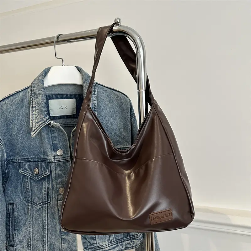 Brown Korean Style Shoulder Bag Large Capacity - Image 3