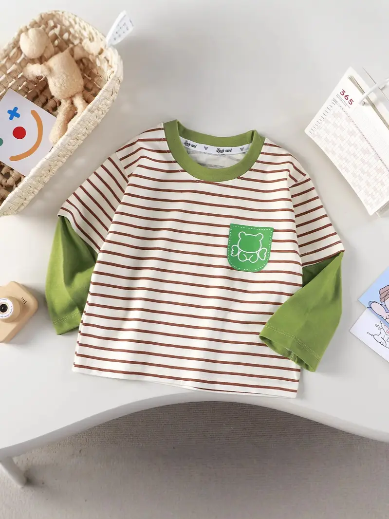 New Kidsren's T-Shirt Pure Cotton Boys' Tops Long-Sleeved Single-Piece - Image 13