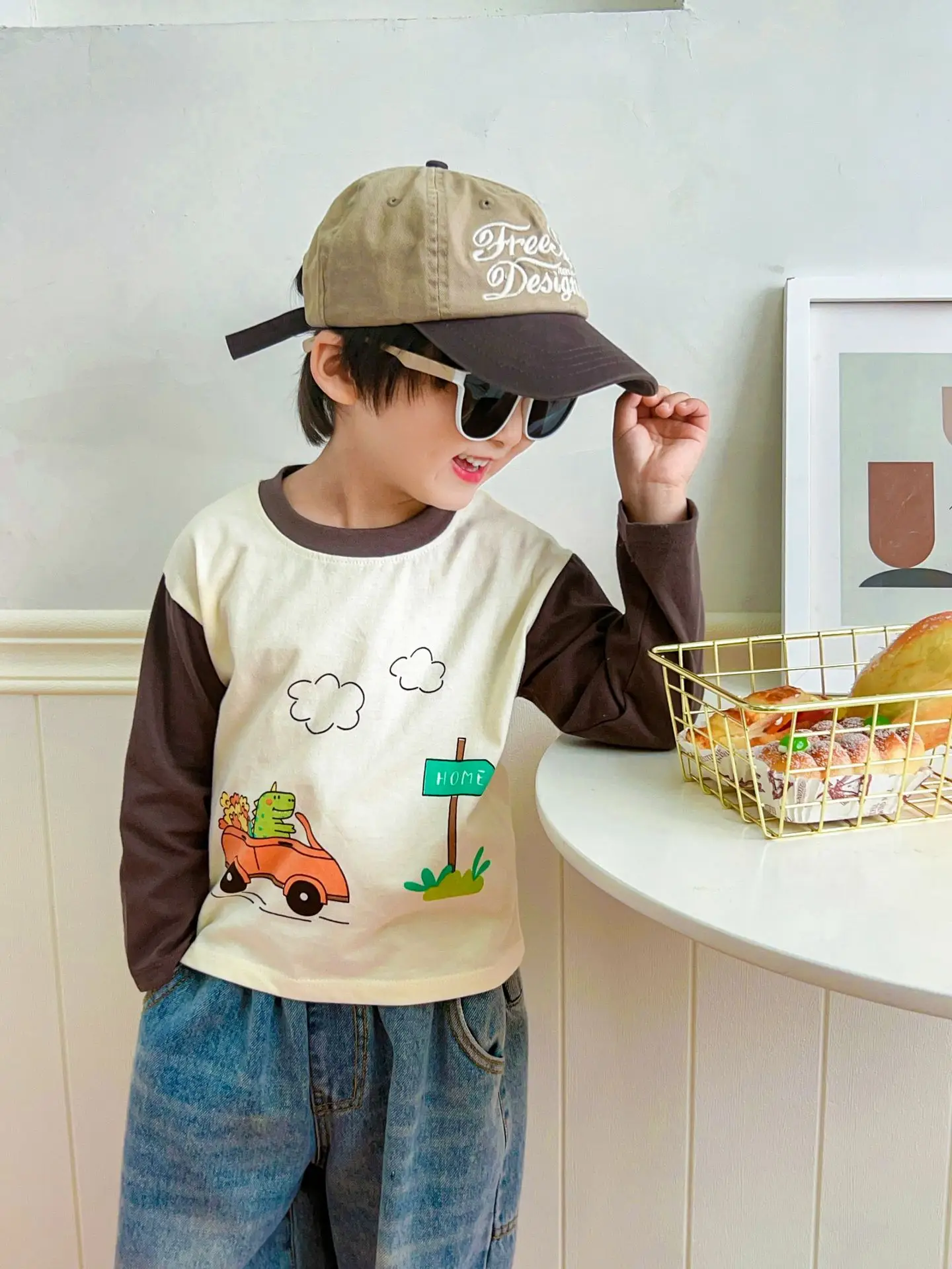New Kidsren's T-Shirt Pure Cotton Boys' Tops Long-Sleeved Single-Piece - Image 16