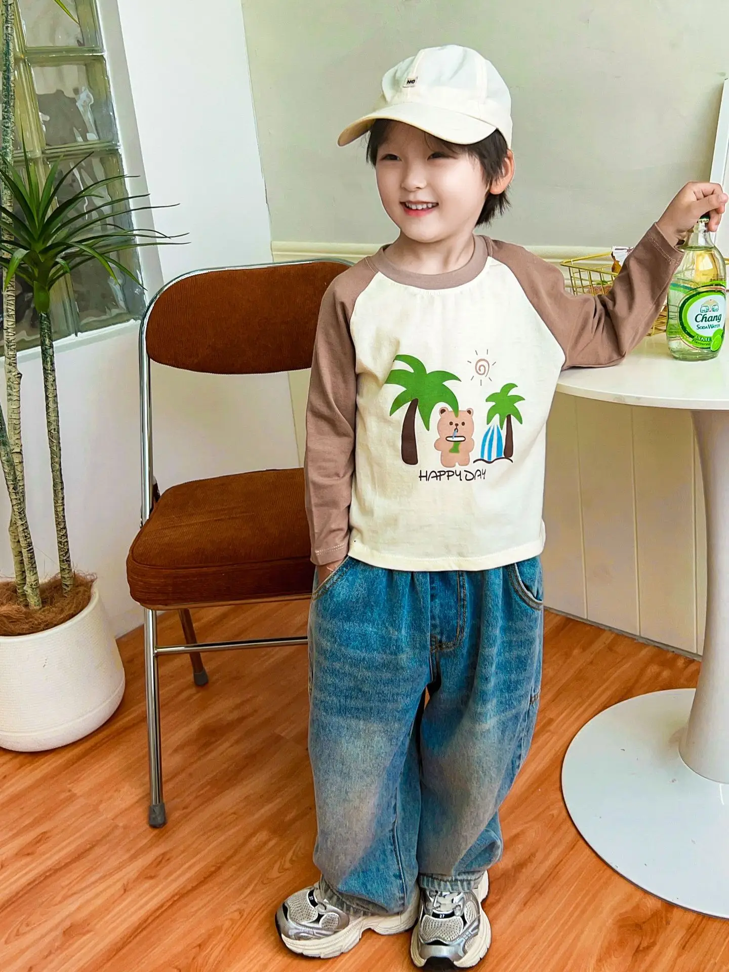 New Kidsren's T-Shirt Pure Cotton Boys' Tops Long-Sleeved Single-Piece - Image 17