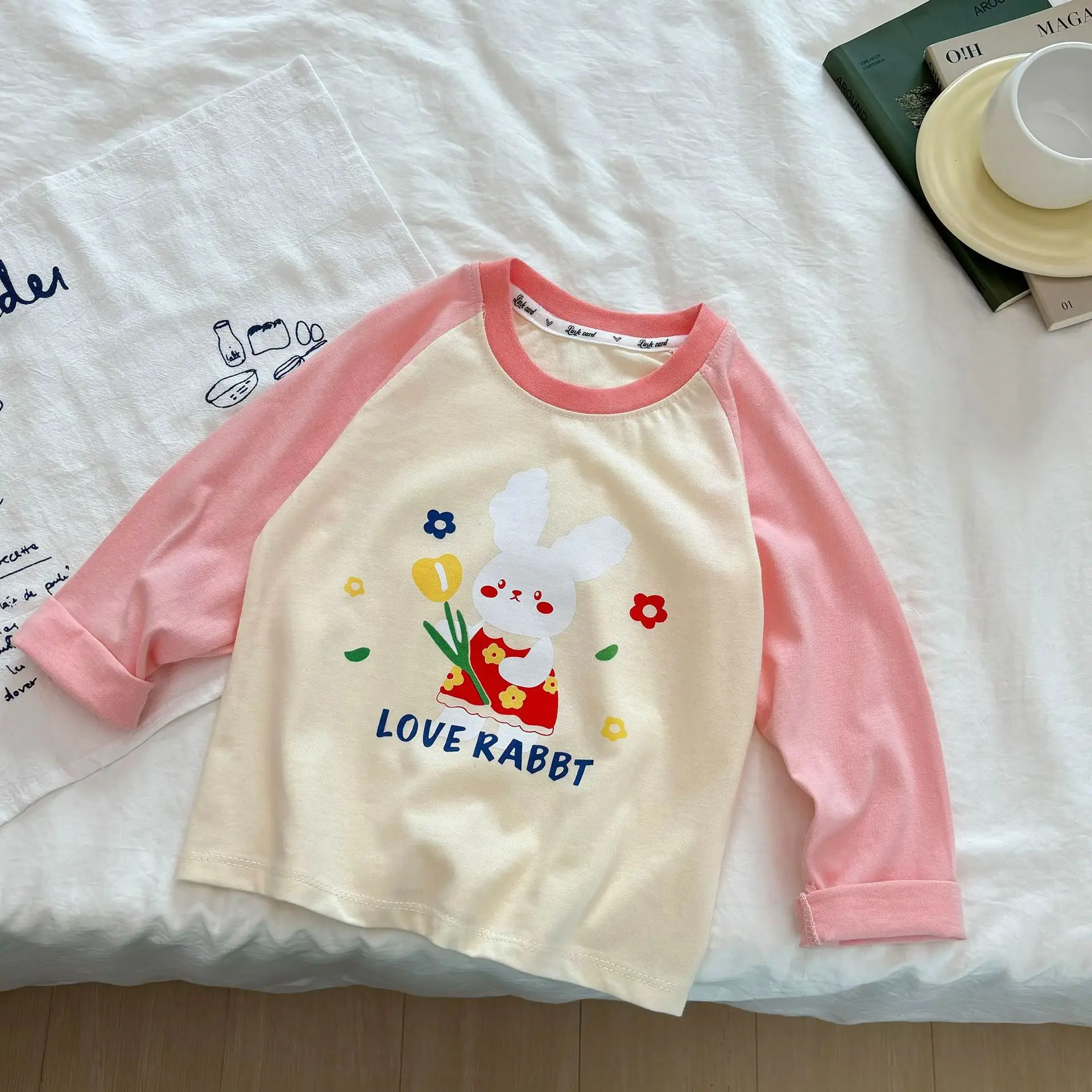 New Kidsren's T-Shirt Pure Cotton Boys' Tops Long-Sleeved Single-Piece - Image 5