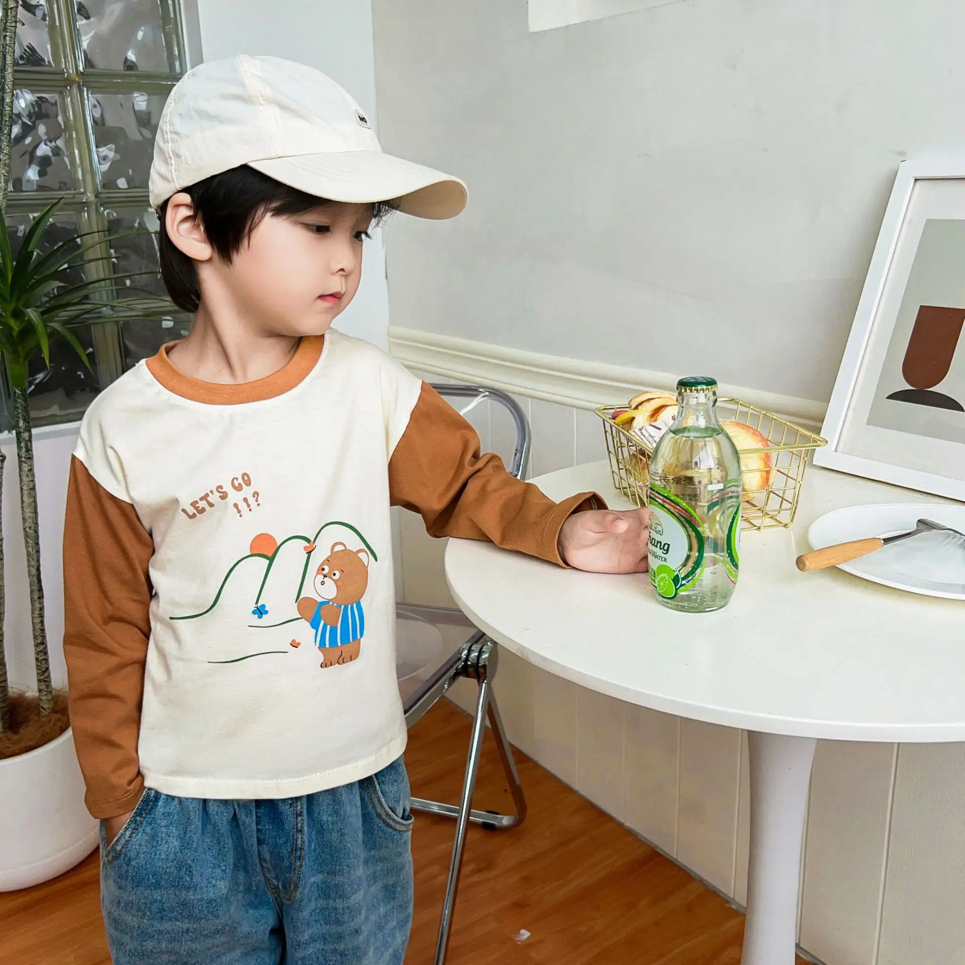New Kidsren's T-Shirt Pure Cotton Boys' Tops Long-Sleeved Single-Piece - Image 8