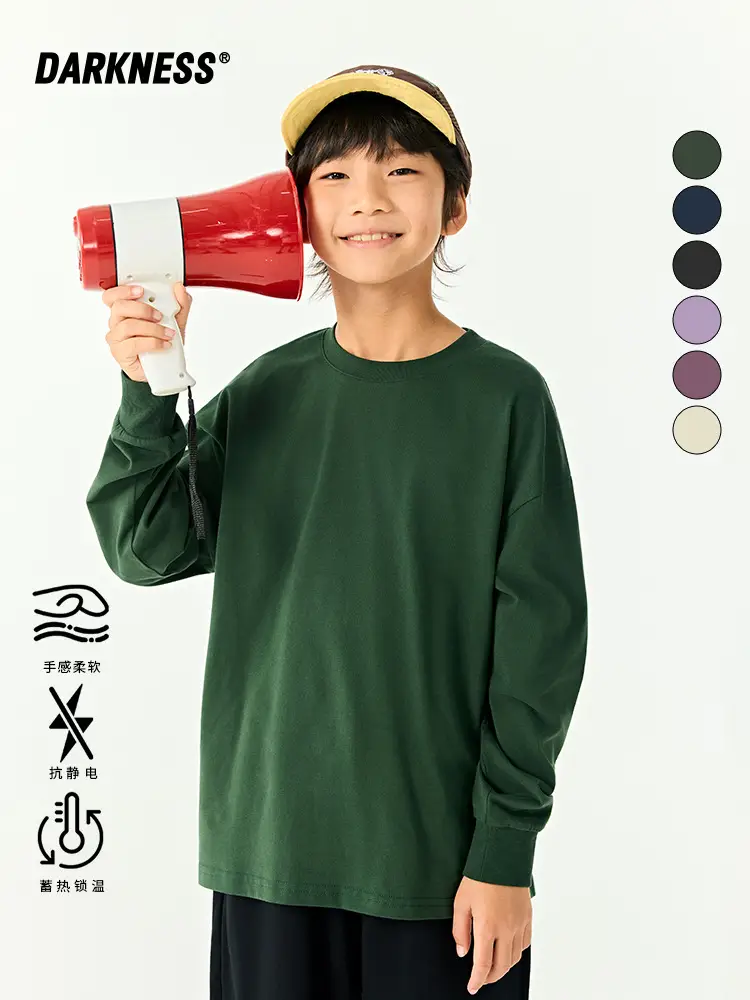Kids Long Sleeve T-Shirt Purple Black Set - Image 10