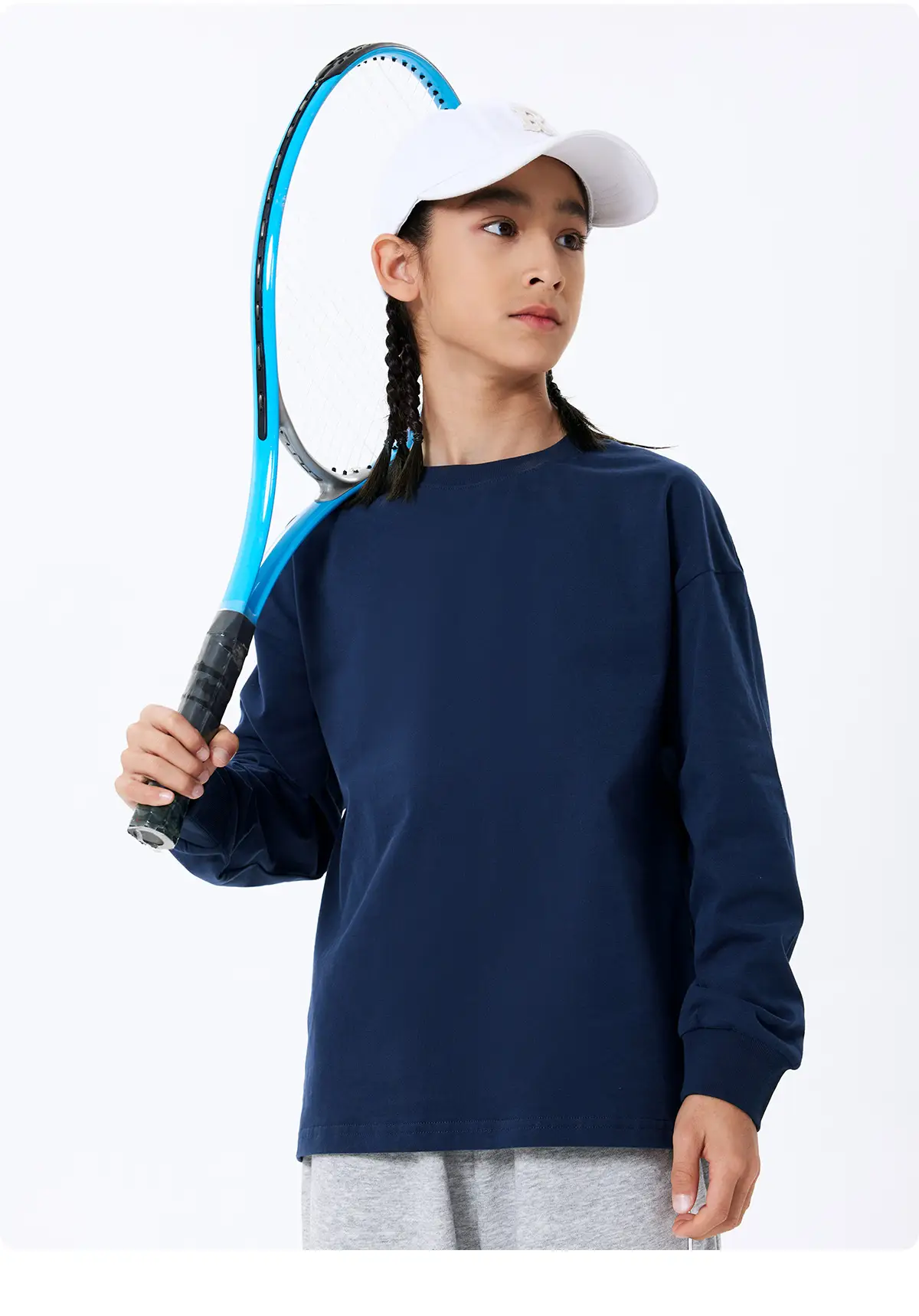 Kids Long Sleeve T-Shirt Purple Black Set — feature 45