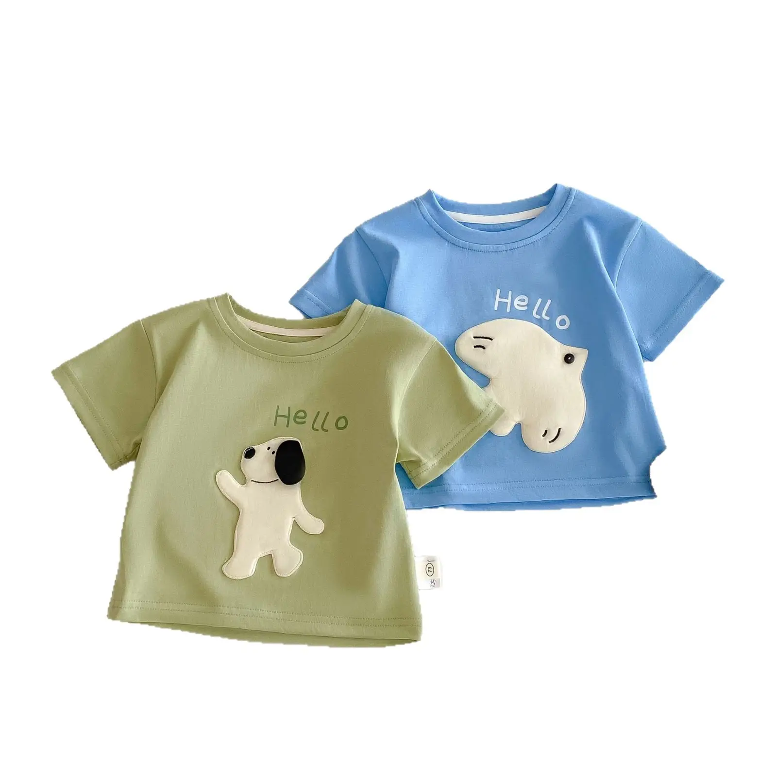 Children's 3D Elephant Patchwork T-Shirt Set - Image 10