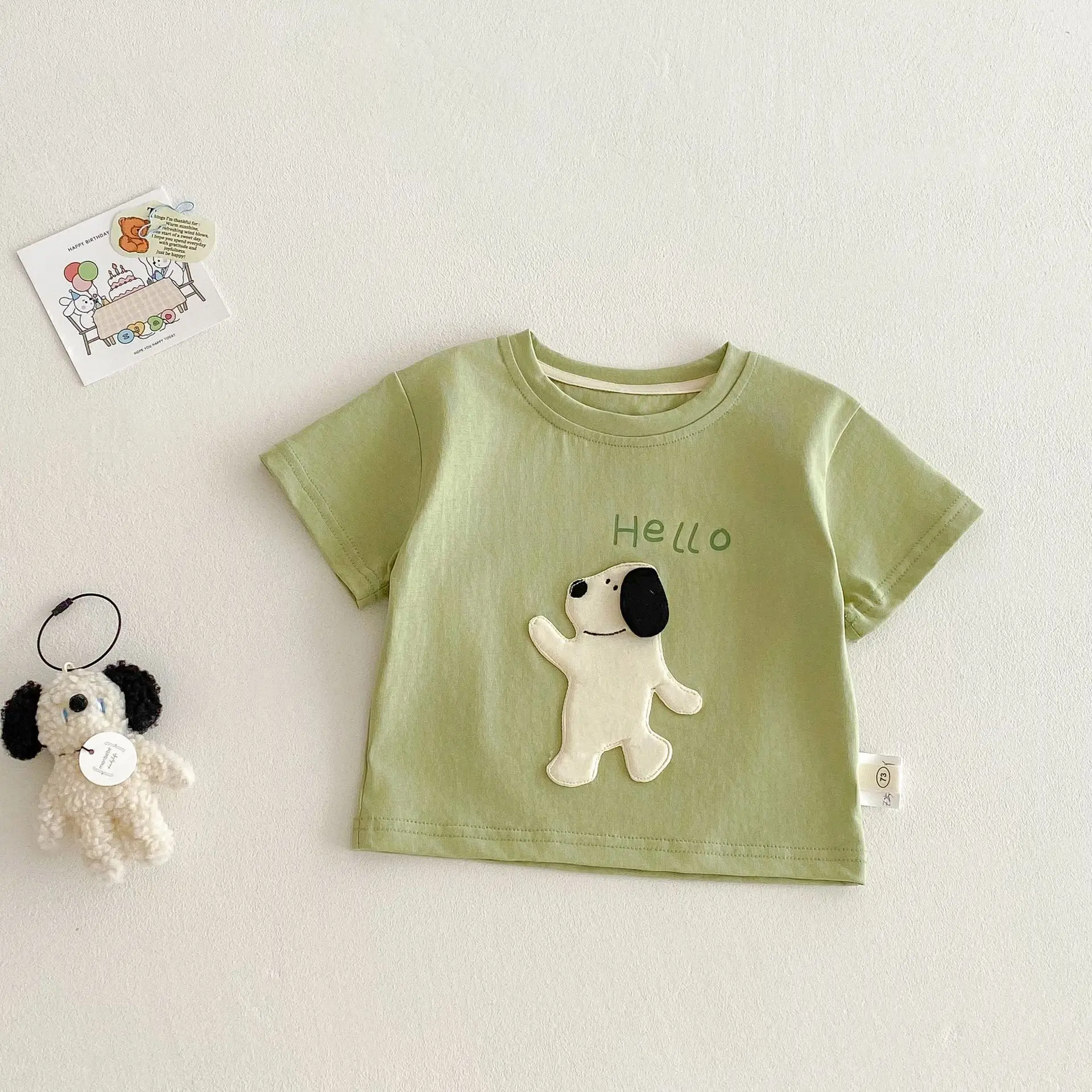 Children's 3D Elephant Patchwork T-Shirt Set - Image 5