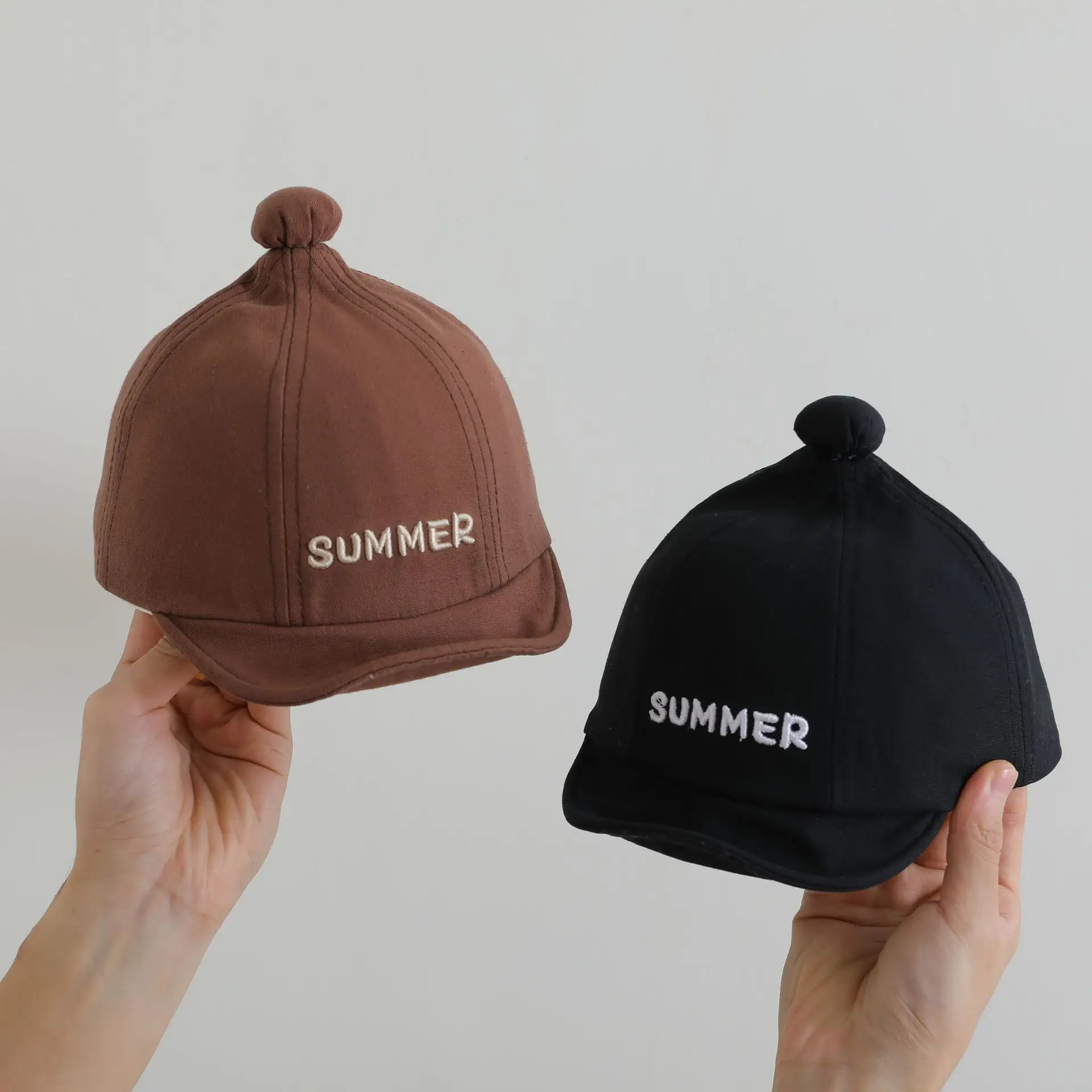 Brown Summer Cap for Boys Girls Brown - Image 9