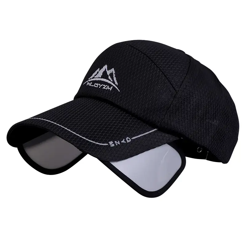 Men Black Mesh Baseball Cap with Sunglasses - Image 6