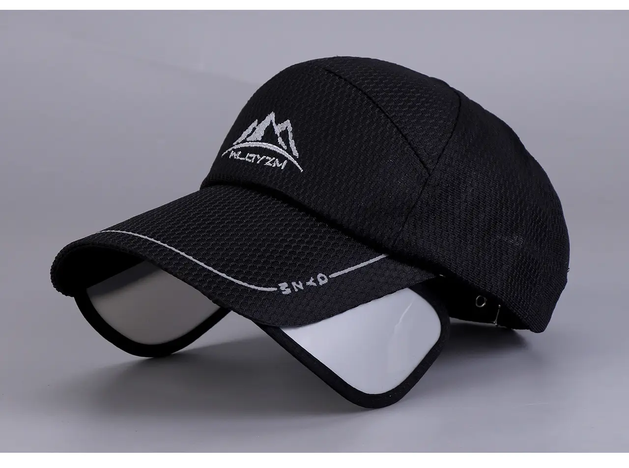 Men Black Mesh Baseball Cap with Sunglasses — feature 12