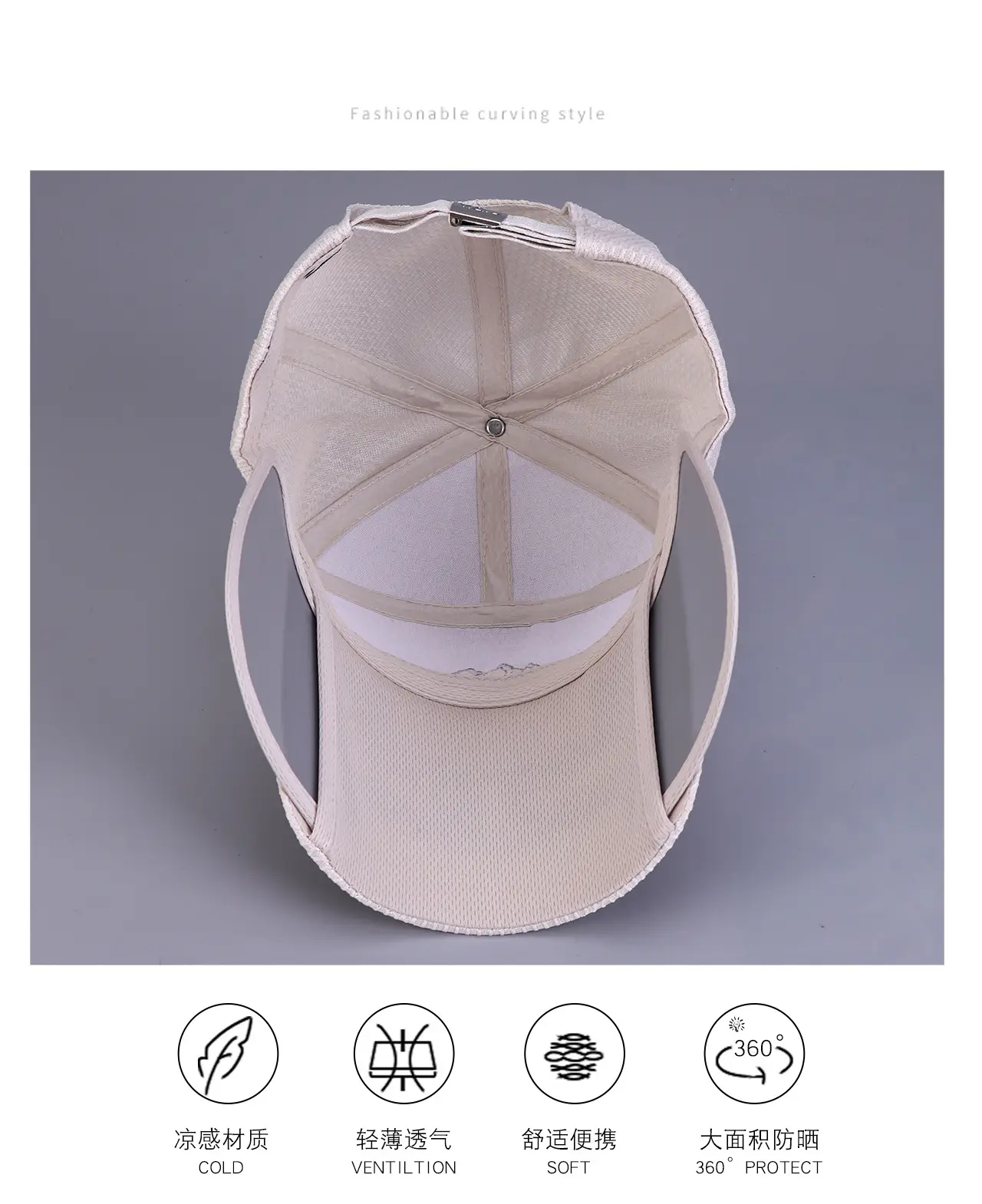 Men Black Mesh Baseball Cap with Sunglasses — feature 7