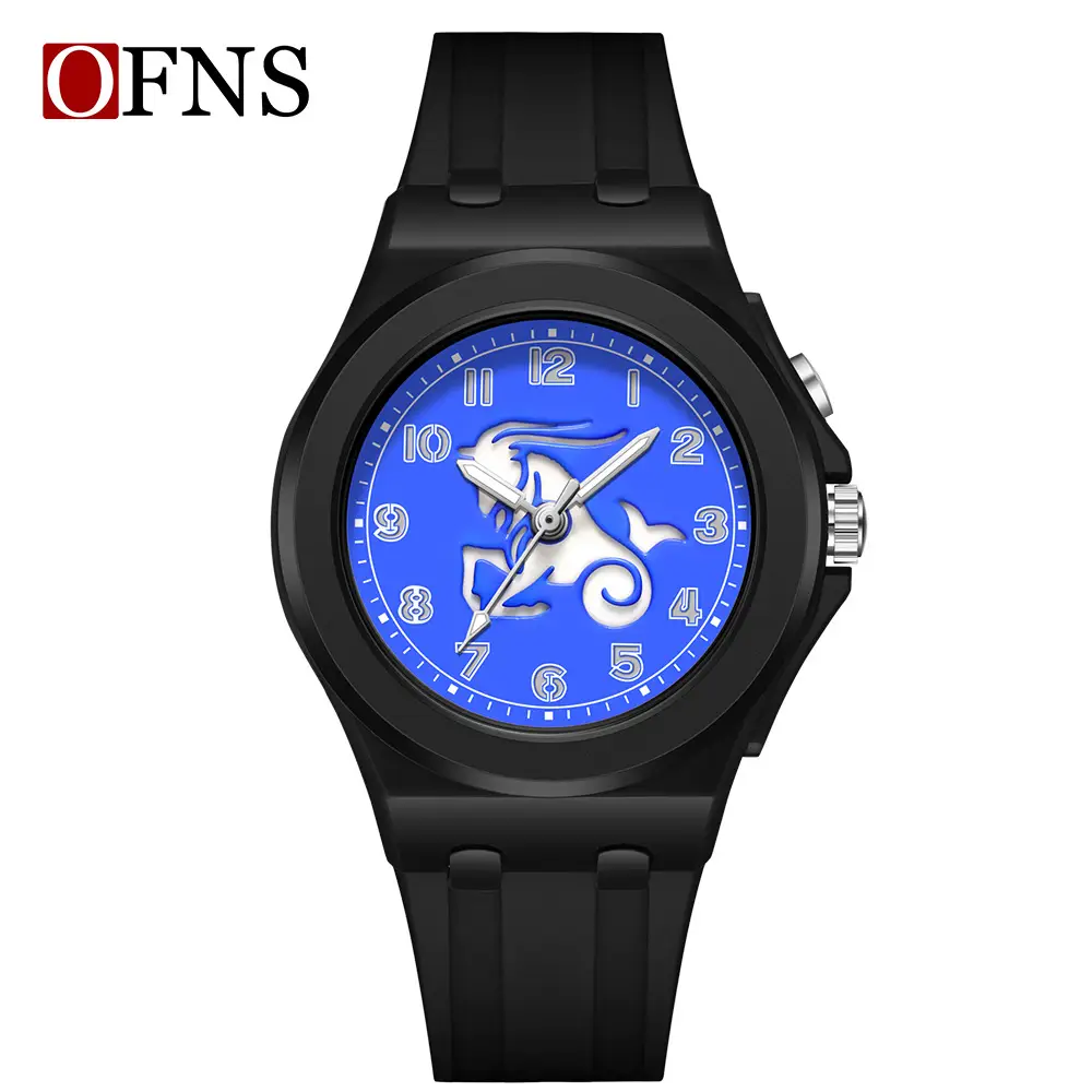 O'Fani Explosive Constellation Quartz Watch Red Strap - Image 12