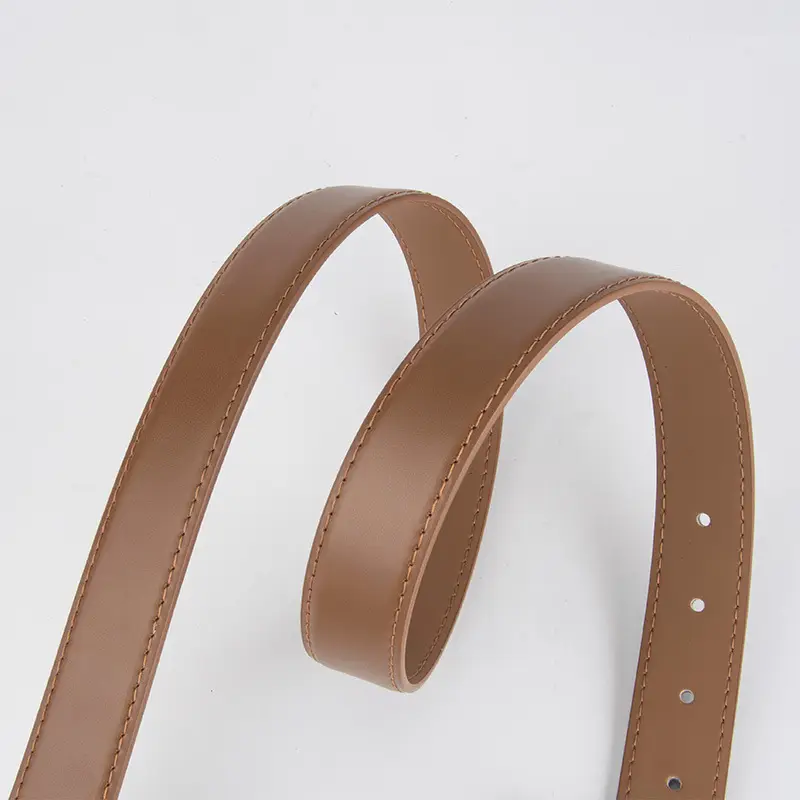 New Korean Fashion Leather Belt Coffee Color Women's Business Commute Waist Decoration