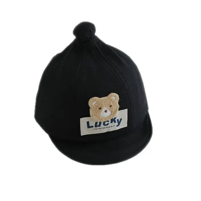 Baby "Lucky" Bear Cap Black Spring Autumn - Image 11
