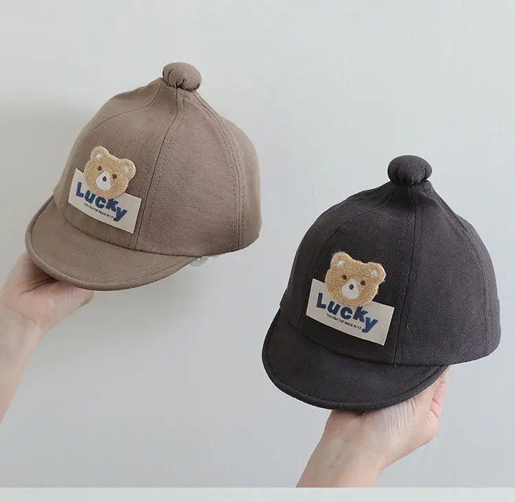 Baby "Lucky" Bear Cap Black Spring Autumn — feature 4