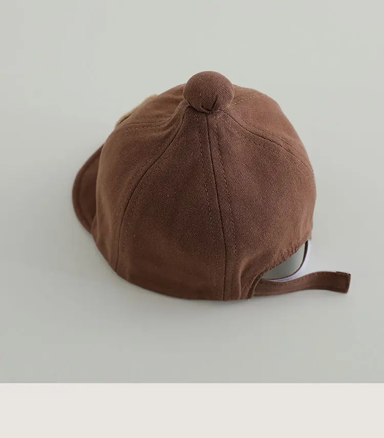 Baby "Lucky" Bear Cap Black Spring Autumn — feature 9