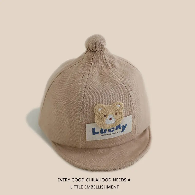 Baby "Lucky" Bear Cap Black Spring Autumn - Image 4