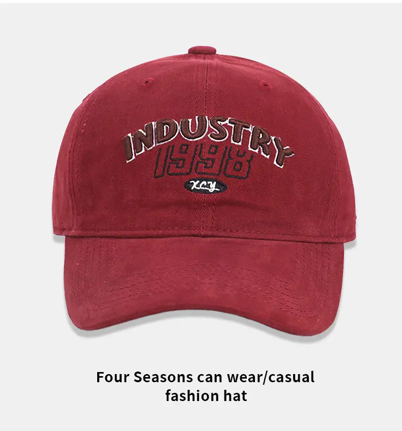 Pink Vintage Letter Embroidered Baseball Cap for Women & Men — feature 15