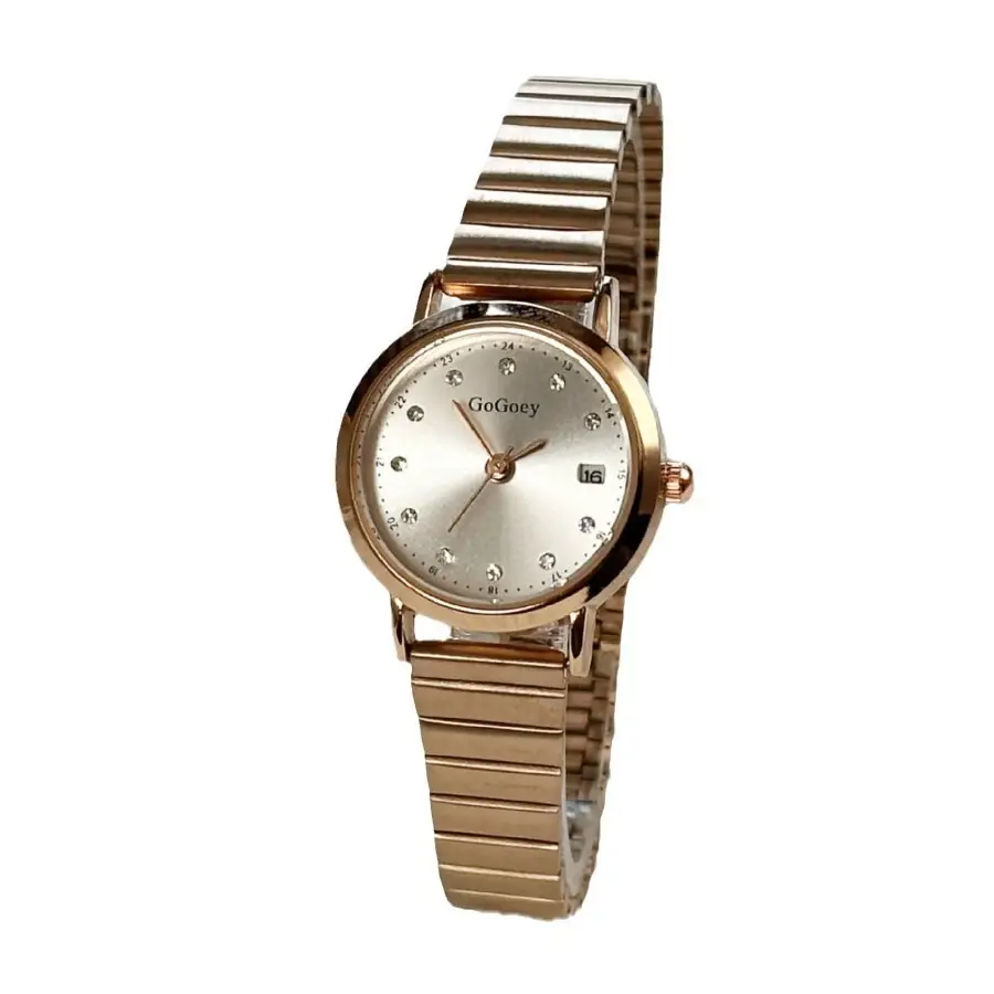 Women's Rose Gold Quartz Watch with Diamond Dial - Image 10