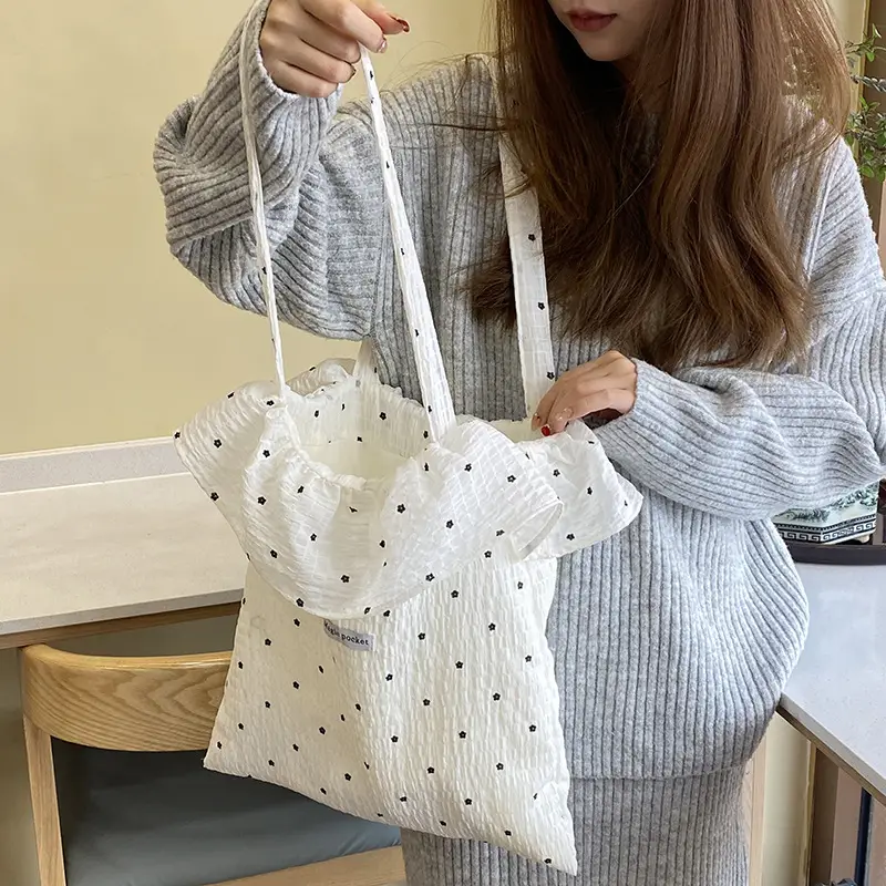 Fairy Style Ruffled Mesh Shoulder Bag Women Large Capacity - Image 11