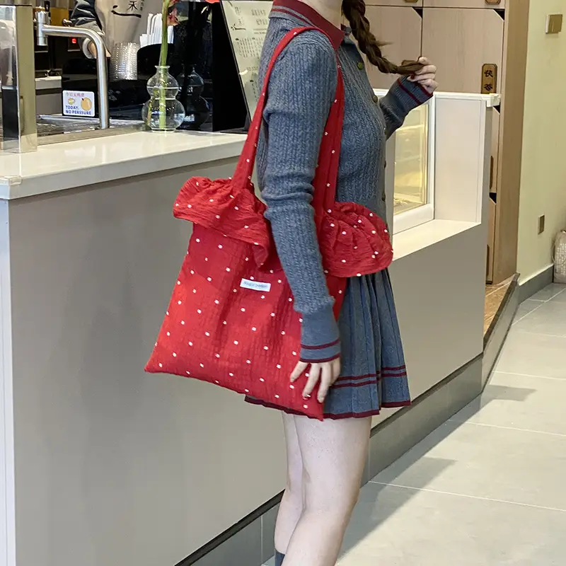 Fairy Style Ruffled Mesh Shoulder Bag Women Large Capacity - Image 12