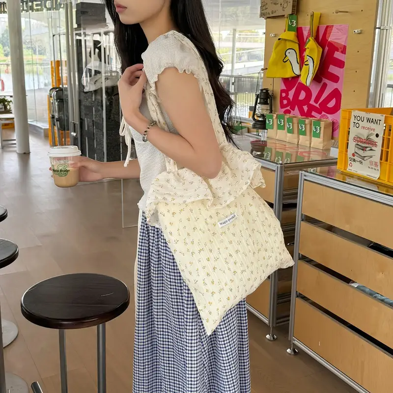 Fairy Style Ruffled Mesh Shoulder Bag Women Large Capacity - Image 6