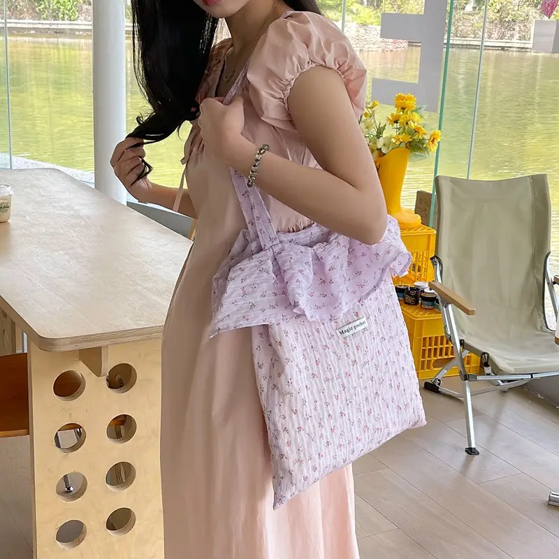 Fairy Style Ruffled Mesh Shoulder Bag Women Large Capacity - Image 7
