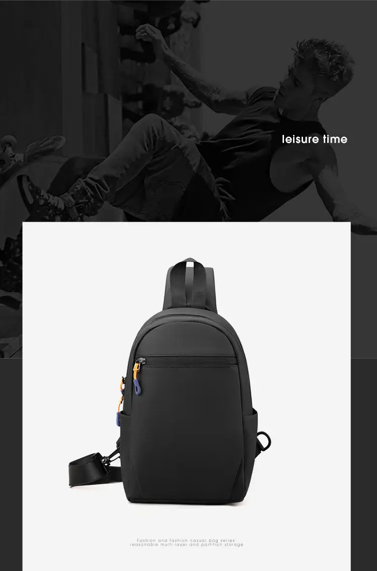 Men's Grey Multi-Color Business Shoulder Bag Large Capacity — feature 19