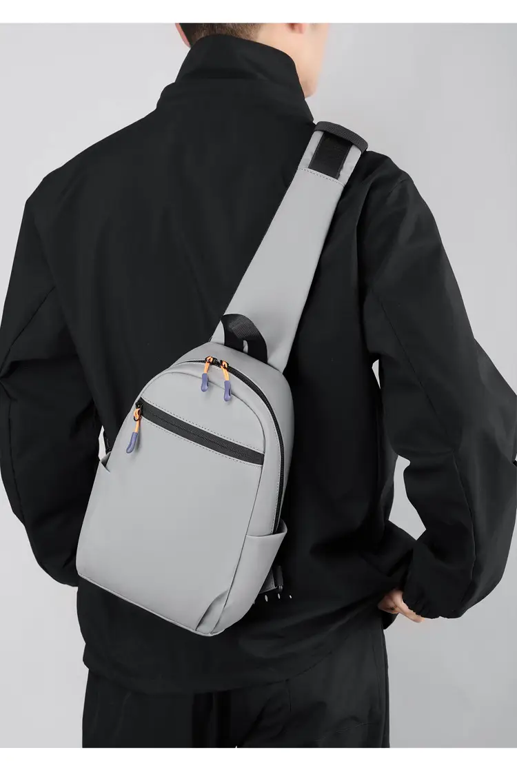 Men's Grey Multi-Color Business Shoulder Bag Large Capacity — feature 22
