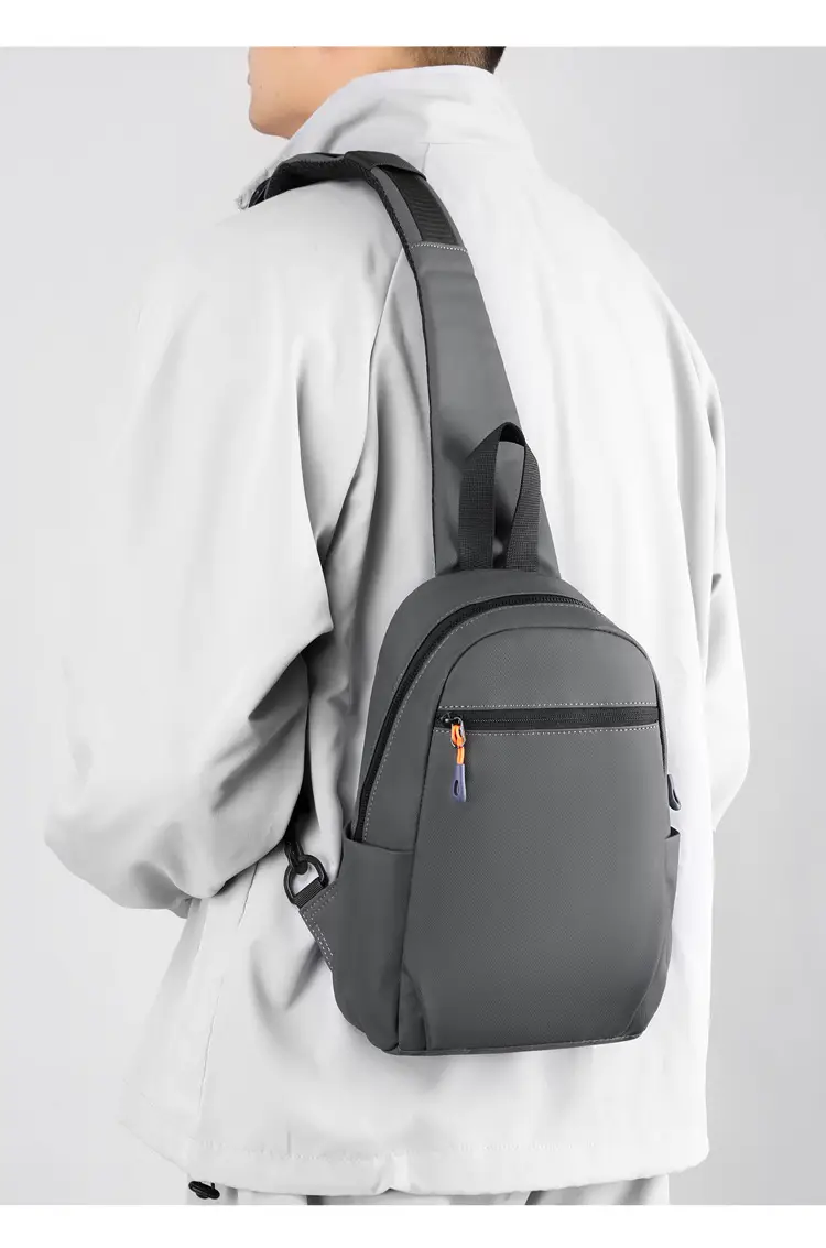 Men's Grey Multi-Color Business Shoulder Bag Large Capacity — feature 23