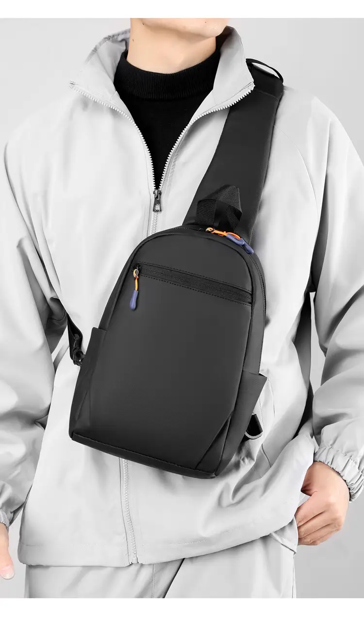 Men's Grey Multi-Color Business Shoulder Bag Large Capacity — feature 24