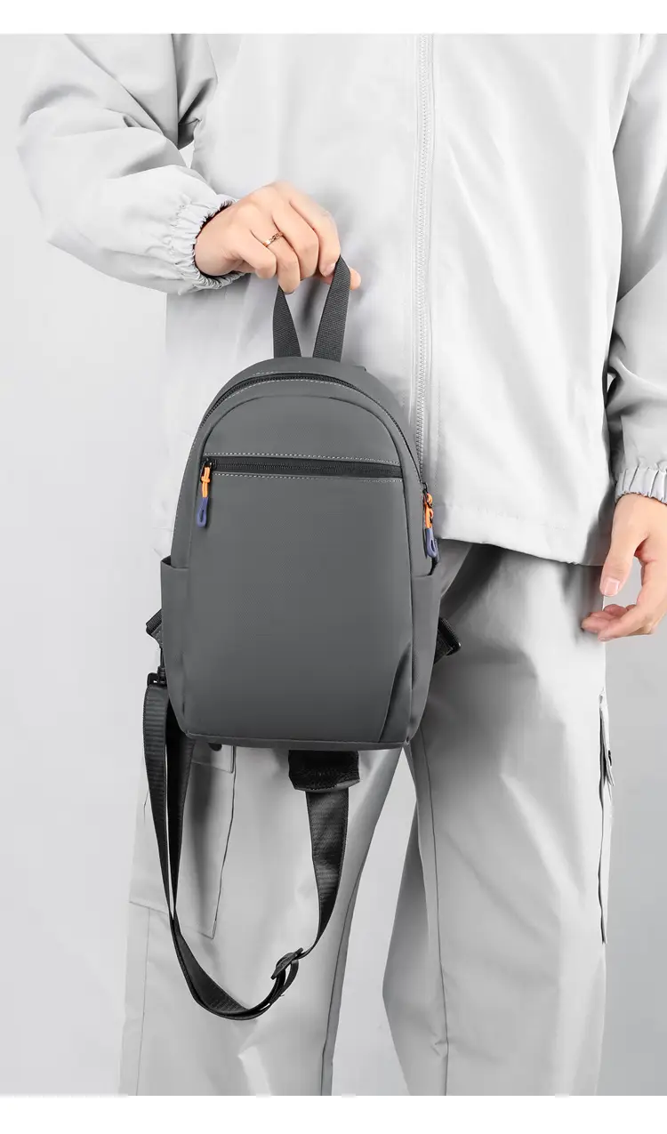 Men's Grey Multi-Color Business Shoulder Bag Large Capacity — feature 25