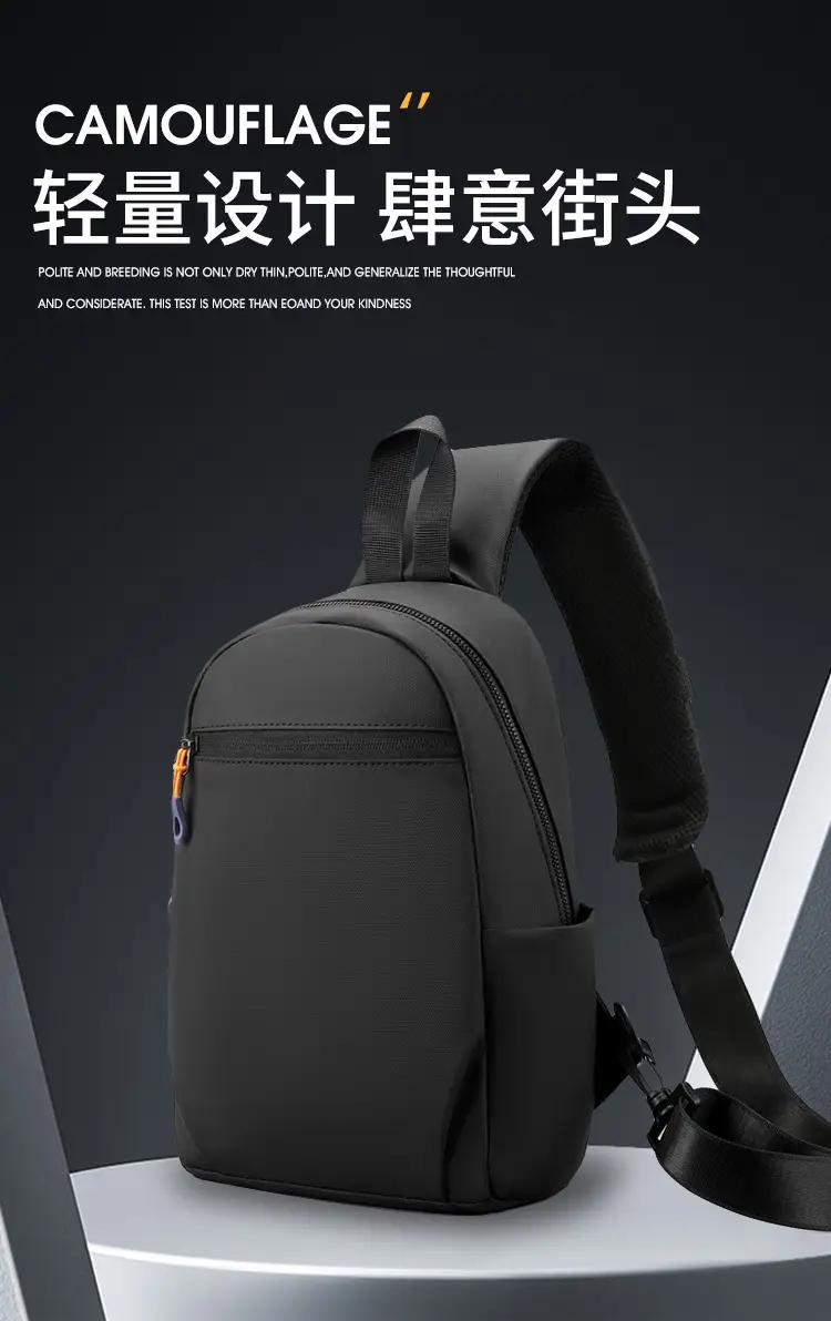 Men's Grey Multi-Color Business Shoulder Bag Large Capacity — feature 4