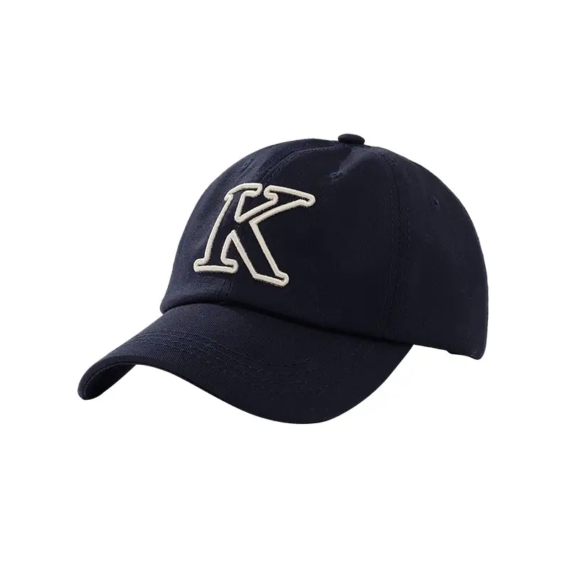 Brown Korean Embroidered Baseball Cap for Men Women