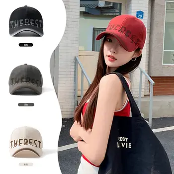 Brown Korean Embroidered Baseball Cap for Men Women — feature 3