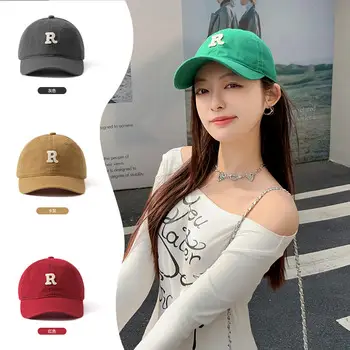 Brown Korean Embroidered Baseball Cap for Men Women — feature 4