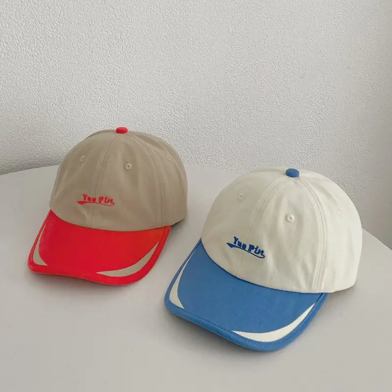 Kids Baseball Cap Red Blue White Spring Autumn - Image 3