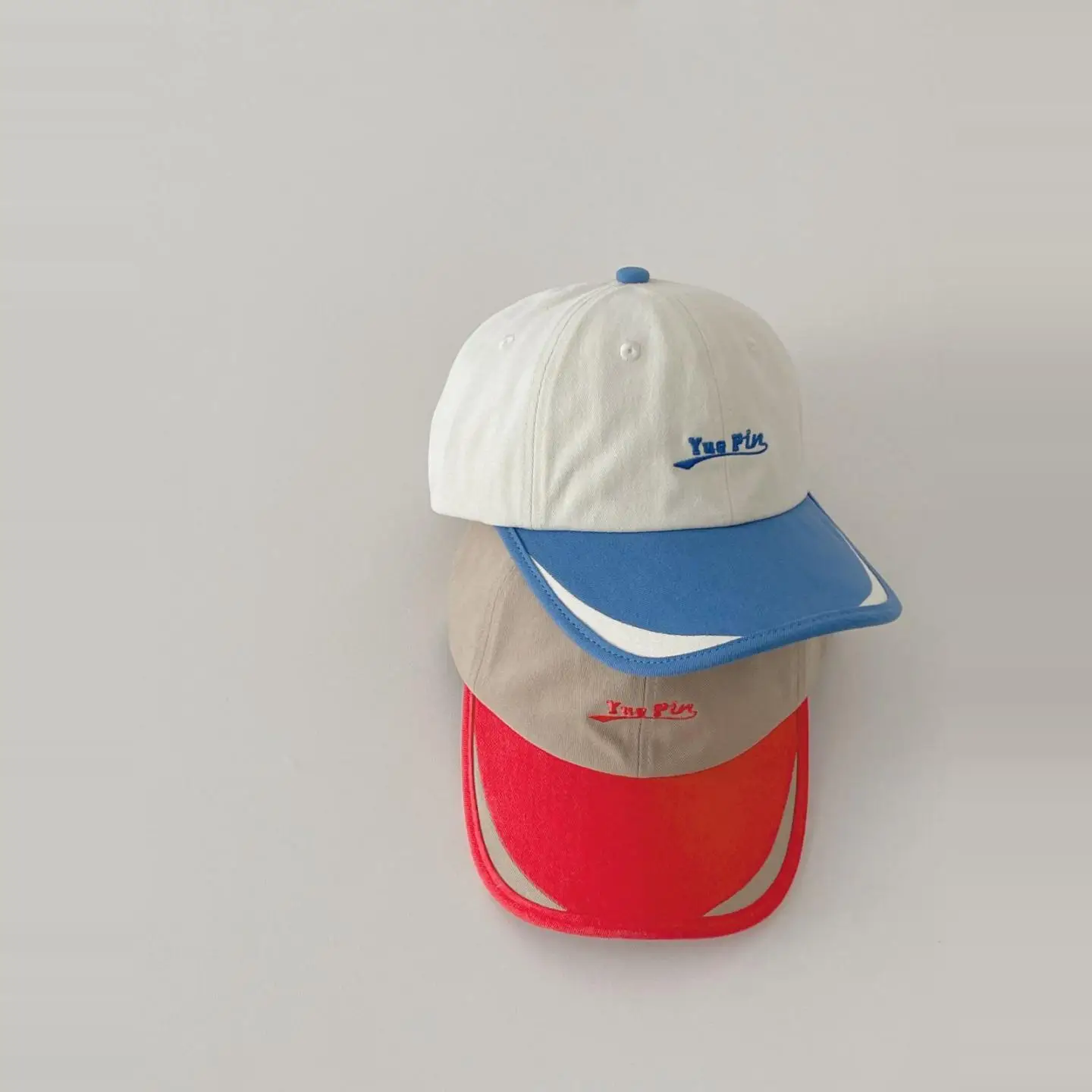 Kids Baseball Cap Red Blue White Spring Autumn - Image 4