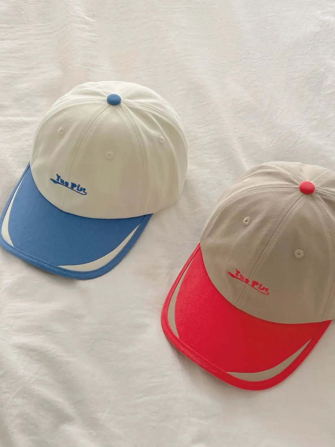 Kids Baseball Cap Red Blue White Spring Autumn — feature 3