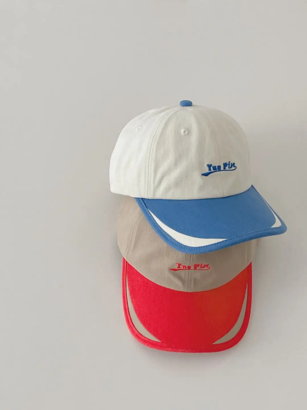 Kids Baseball Cap Red Blue White Spring Autumn — feature 7
